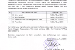 639. Pengumunan Tes untuk S3 Gel I  di Gel 2